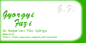 gyorgyi fuzi business card